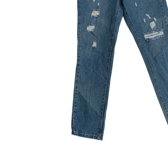 Boohoo Women's Size 4 Tall Distressed Mom Denim Jean Brand New - Picture 13 of 16